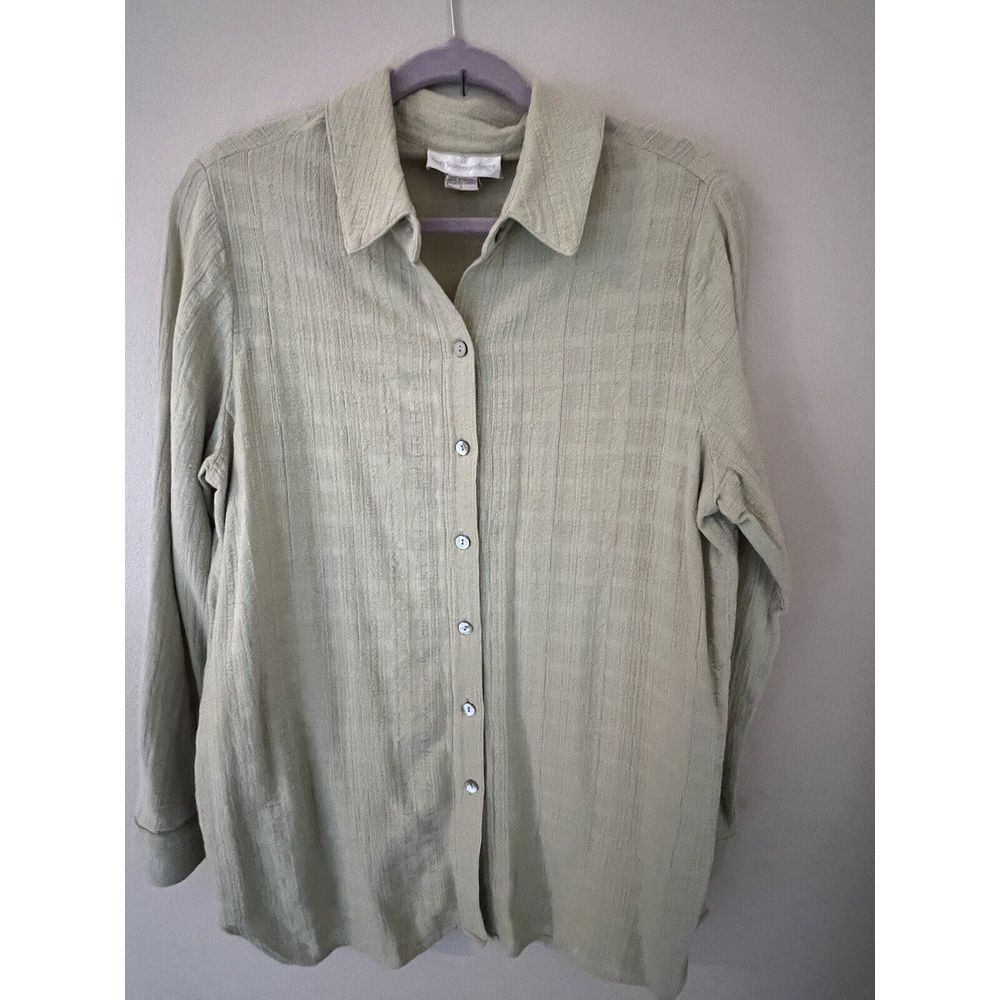 Soft Surroundings Large Light green Tunic Shirt